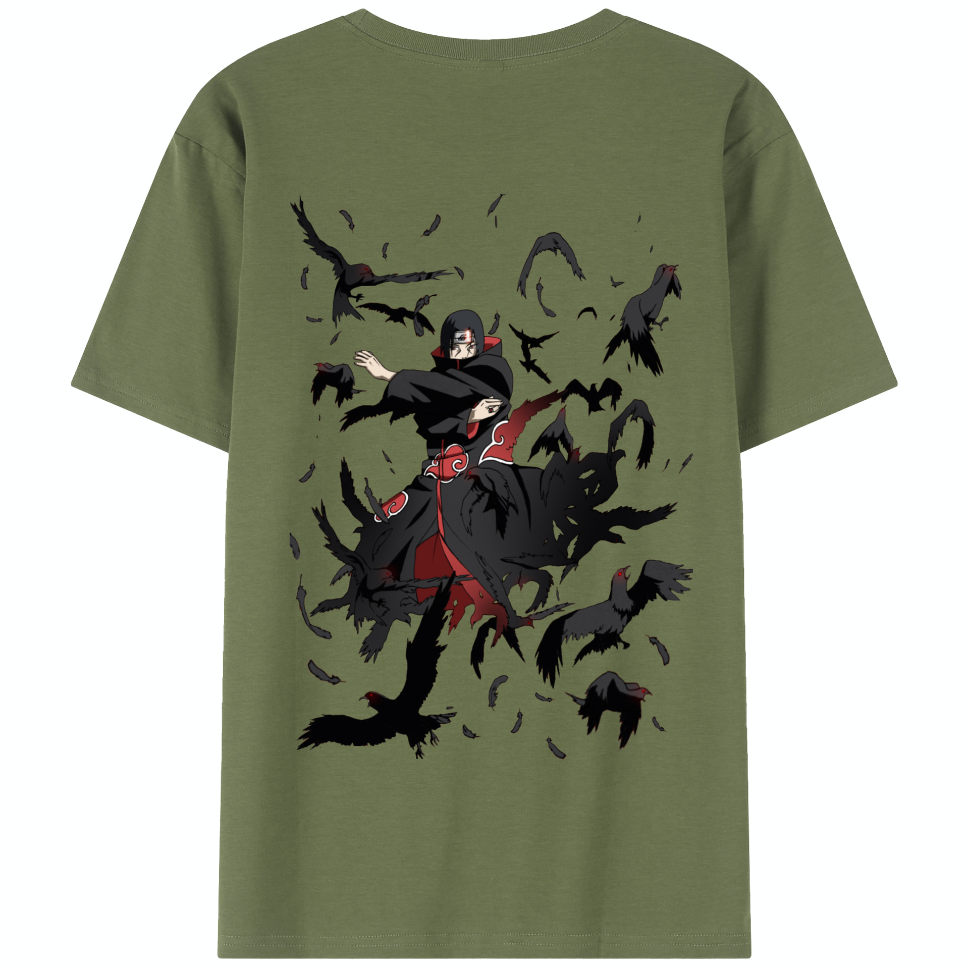 （画像用） NARUTO -ナルト- うちは イタチ Uchiha Itachi 綿100％半袖Tシャツ（背面プリント）